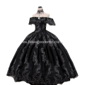 Vestido de novia negro de alta calidad